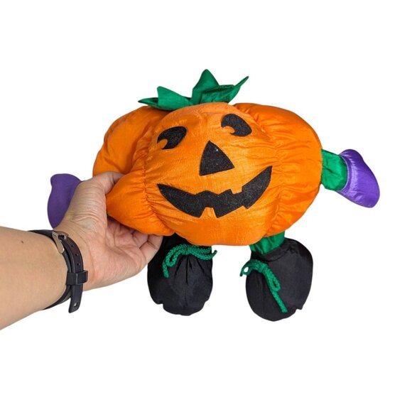 Vintage Gibson Greetings Scarecrow Jack O Lantern Pumpkin Halloween Plush Toys - Picture 5 of 8